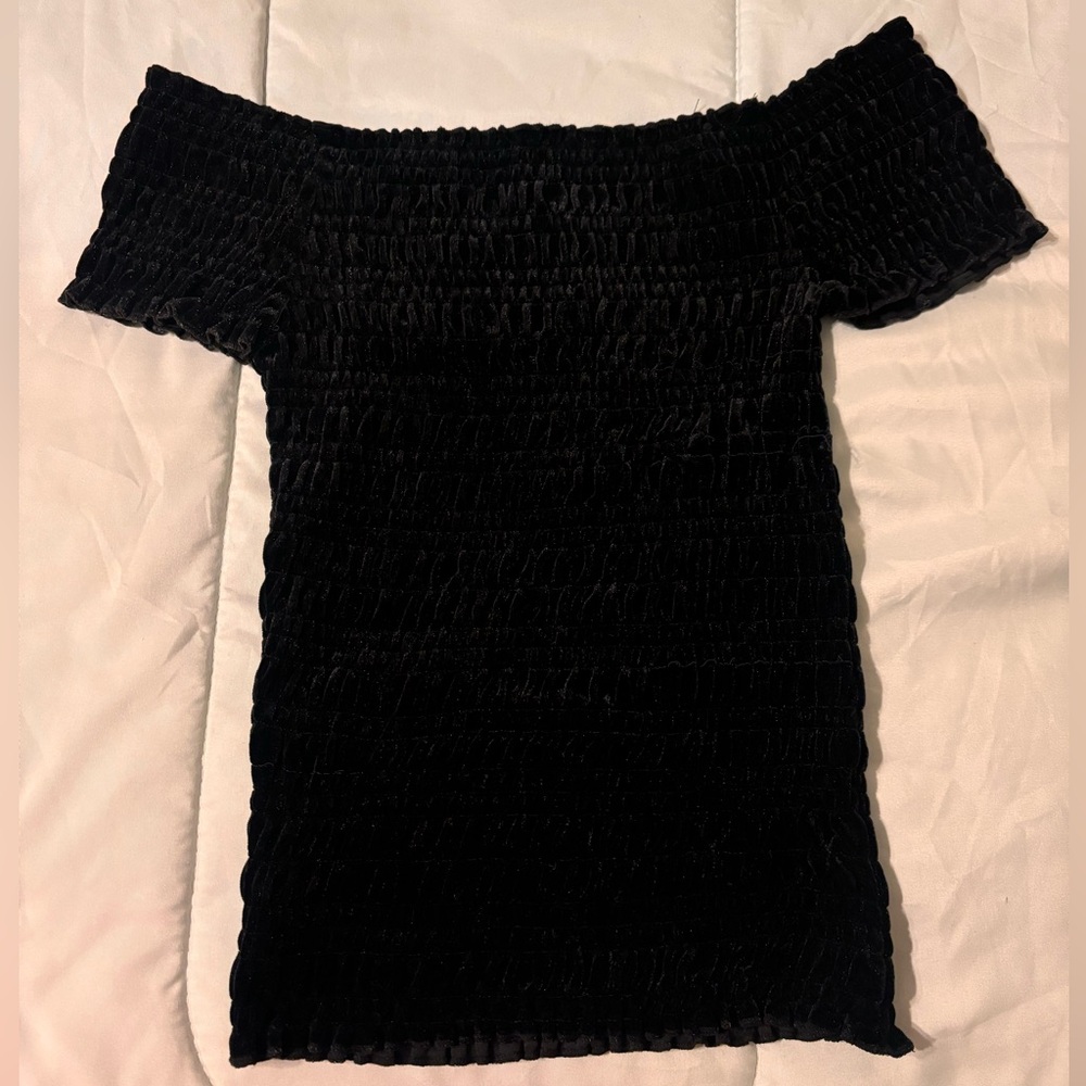 Aeropostle Velvet Off The Shoulder Top